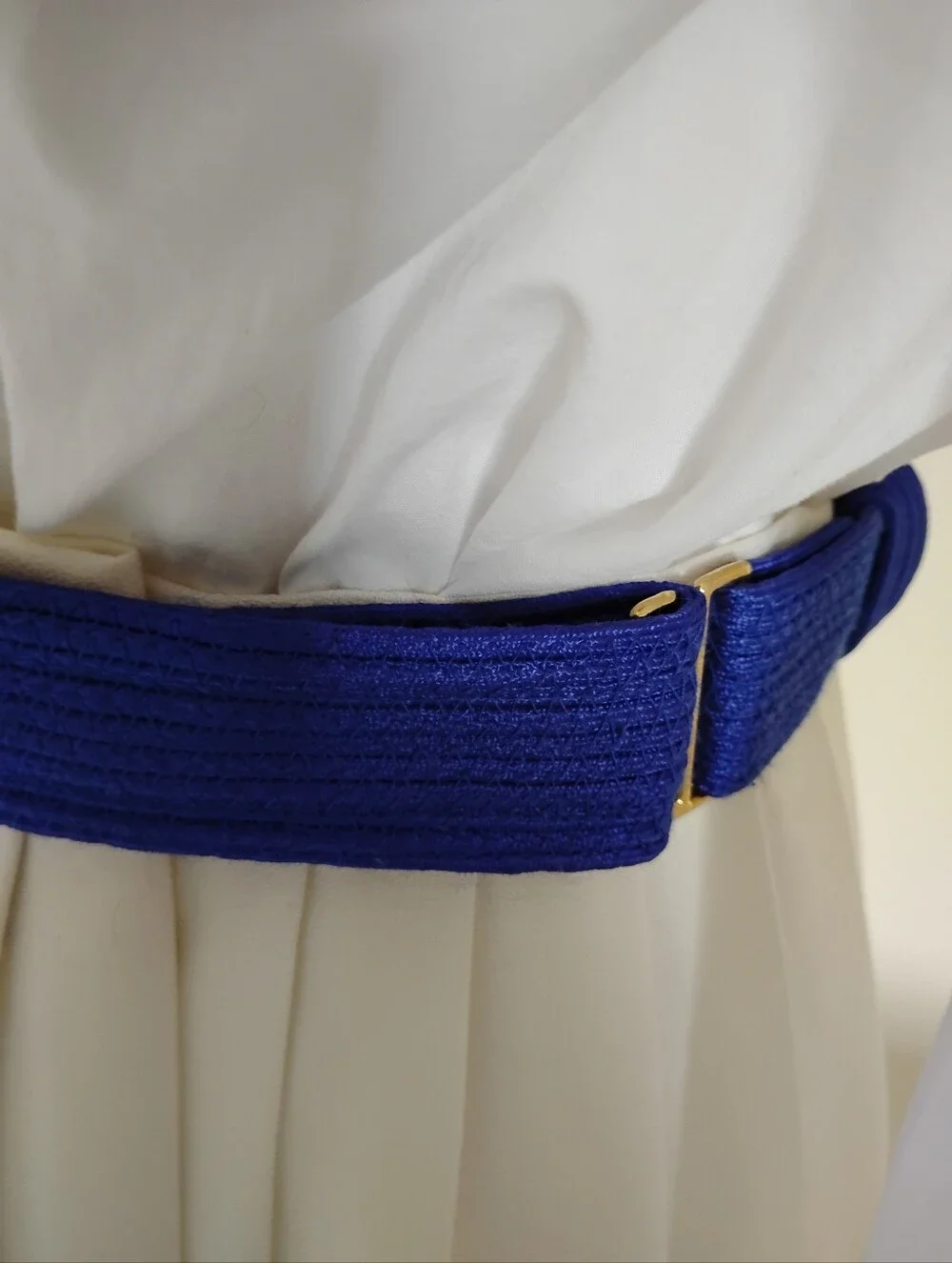 1980's Braided Mixed Media Belt Purple Gold Colorful Adjustable Sizes